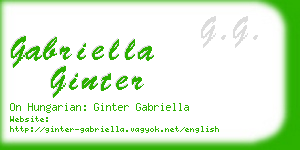 gabriella ginter business card